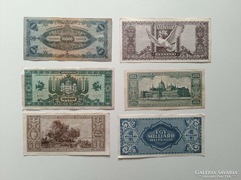 Complete collection of issued milpengő 1946