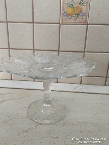 Retro glass cake stand, centerpiece, offering for sale!