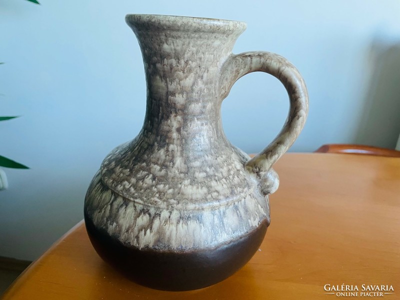 Dekoratív retro kerámia váza és hamutál a 70-es évekből
