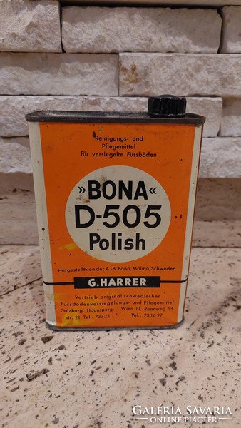 BONA D-505 POLISH G.Harrer régi pléhdoboz