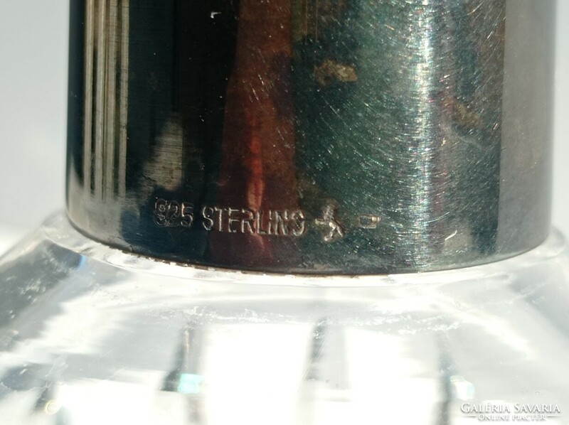 Sterling ezüst nyakú üvegcse