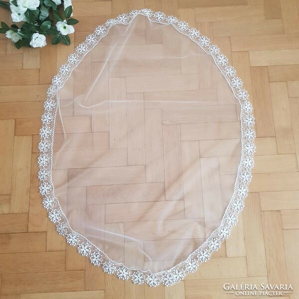 Wedding fty121 - Lace Edge Combless Ecru Bridal Veil Spanish Veil