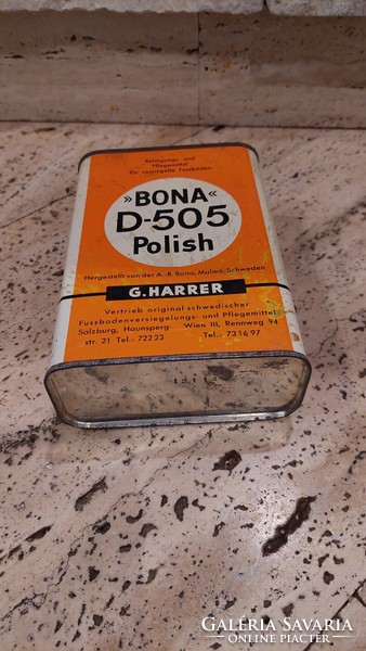 BONA D-505 POLISH G.Harrer régi pléhdoboz