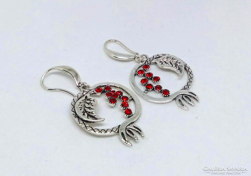 Silver-plated pomegranate earrings 111