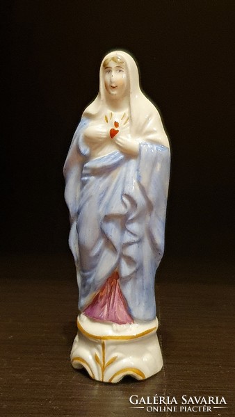 Régi, porcelán, Szűz Mária, asztali szobor. 10 cm. magas.