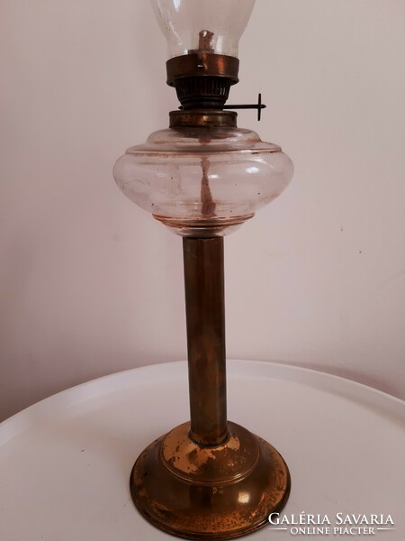 Antique art deco oil lamp