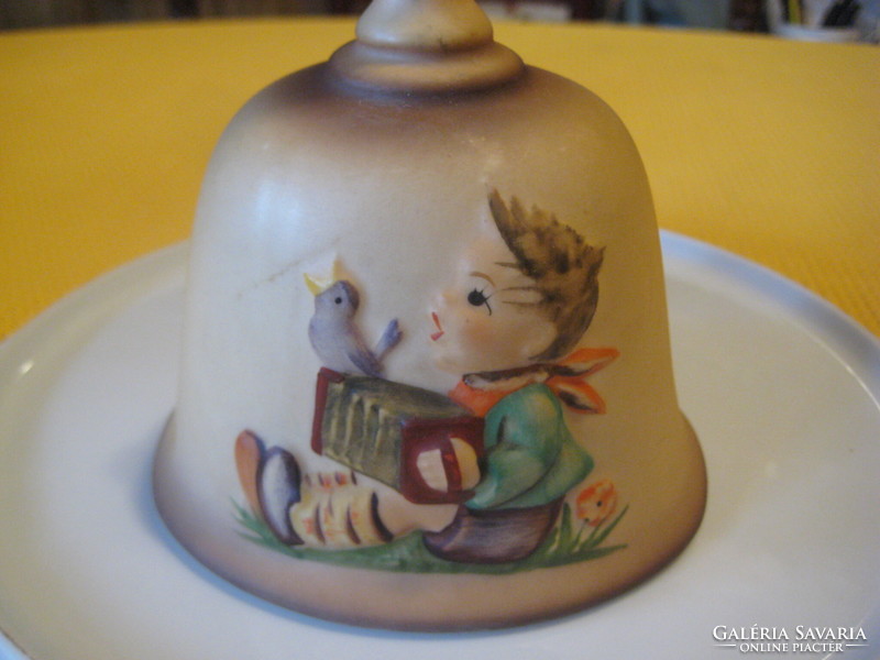 Hummel -Geobel  , porcelán csengő , 1978 certifikáttal  , gyári dobozában  , 10,5 x 16 cm