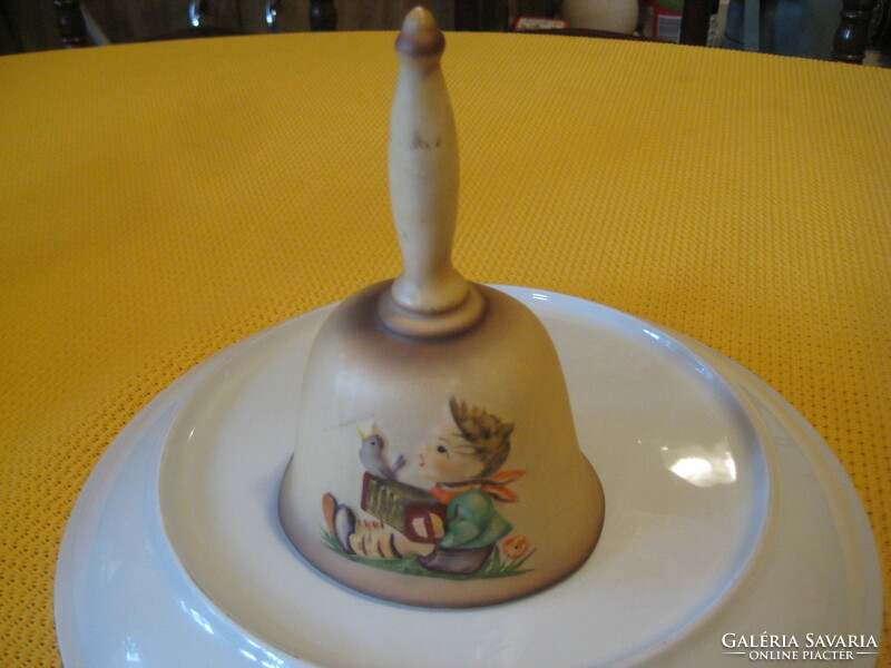 Hummel - Geobel  , porcelán csengő , 1978 certifikáttal  , gyári dobozában  , 10,5 x 16 cm