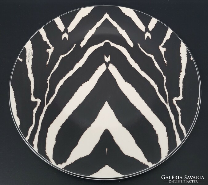 Plate, decorative plate roberto cavalli jungle theme, tiger, zebra