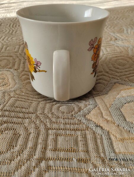 Alföldi porcelain mug with dahlia pattern