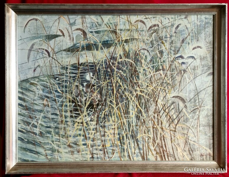 László Patay (1932 - 2002): winter reed hunting