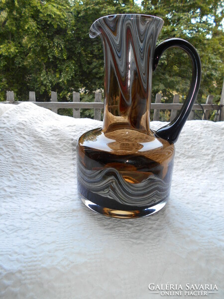 Schott zwiesel thick-walled glass pourer, jug heavy, thick huta glass