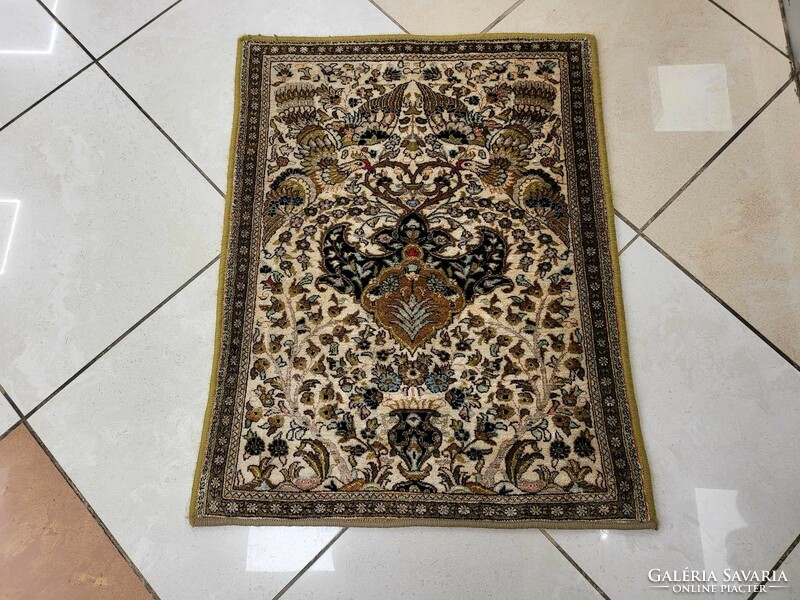 Iranian ghom 58x75 hand knotted wool persian rug bfz562