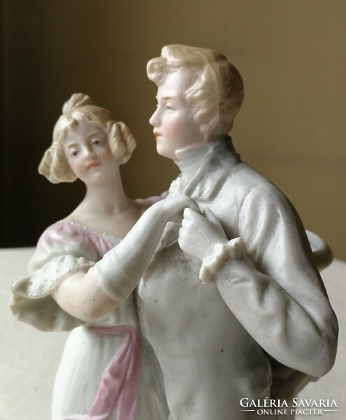 Biscuit romantic dancing couple sculpture