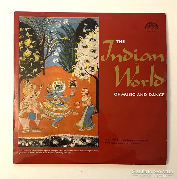 The Indian world of the music and dance - retro vinyl record