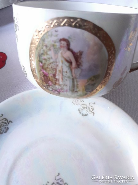 Antique tea cup with saucer is beautiful