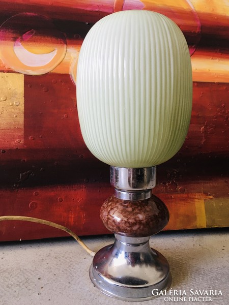 Rare table lamp-apple with a green ribbed bura gift