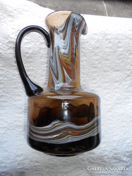 Schott zwiesel thick-walled glass pourer, jug heavy, thick huta glass