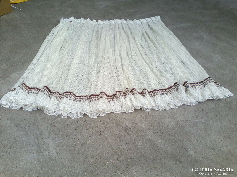 Ecru-brown finished cotton curtain 160x710 cm
