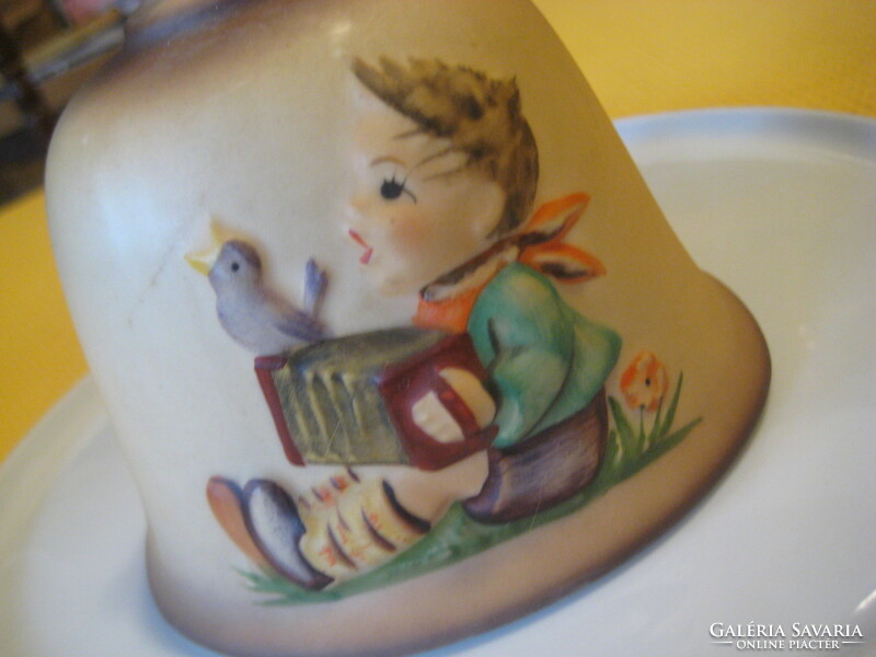 Hummel - Geobel  , porcelán csengő , 1978 certifikáttal  , gyári dobozában  , 10,5 x 16 cm