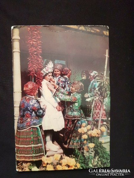 Sióagárd folk costume postcard