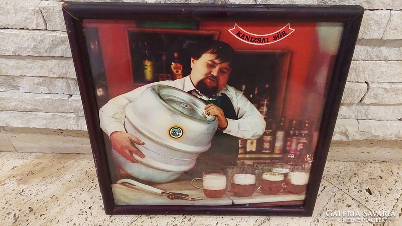 Kanizsa beer advertisement framed