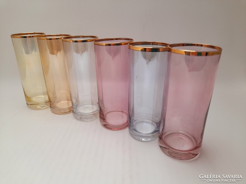 Retro colorful tumblers, 6 in one