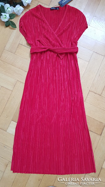New, size 36 pleated red midi dress / maternity dress