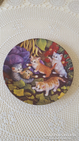 Kahla cat porcelain plate, wall plate