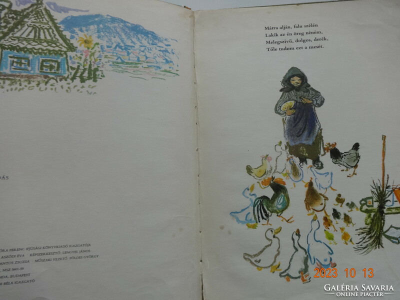 Anna Fazekas: old aunt's deer - old storybook with drawings by Róna Emy (1965)