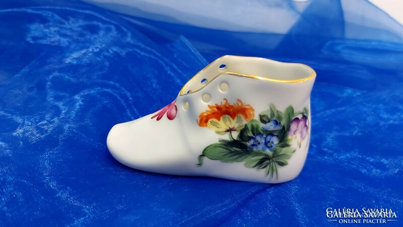 Herendi virágos,porcelán cipő
