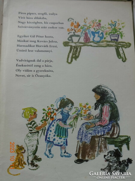 Anna Fazekas: old aunt's deer - old storybook with drawings by Róna Emy (1965)