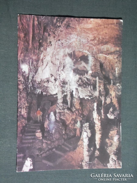 Képeslap, Aggtelek Jósvafő, Baradla cseppkőbarlang, óriások terme