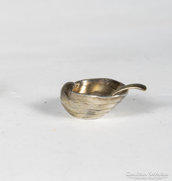 Ritka ezüst kagyló alakú asztali fűszertartó