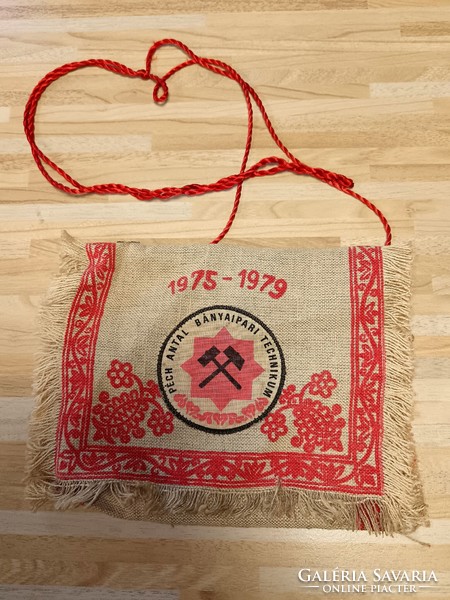 Miner graduation bag and ribbons