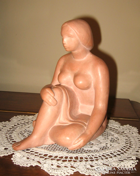 Wonderful blonde lajos / 1912-2015 / ceramic nude sculpture