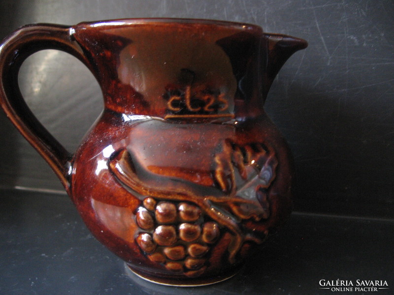 Brown grape Italian jug 25 cl, euro porcelain