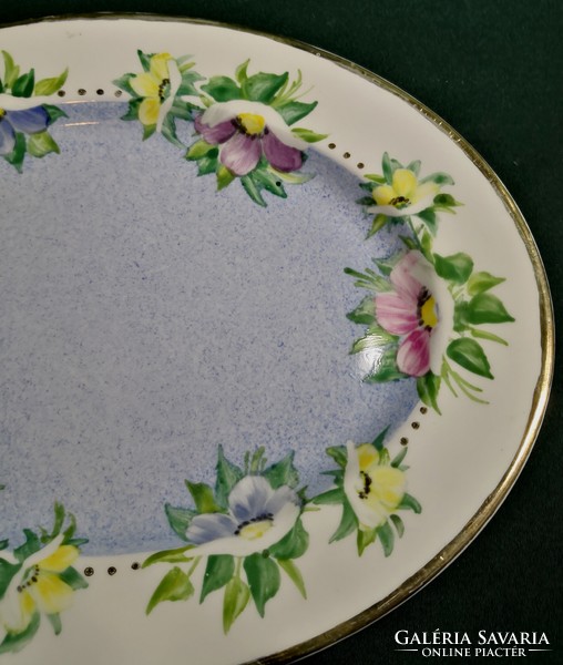 DT/375 – Vintage Royal Worcester kézzel festett, ovális porcelán tálaló