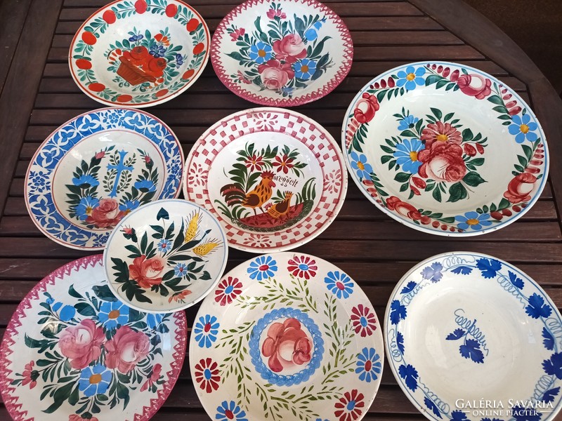 Collection of Hungarian hard ceramic wall plates