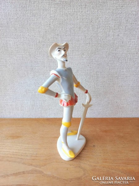 Retro Hungarian quarry porcelain. Don Quixote