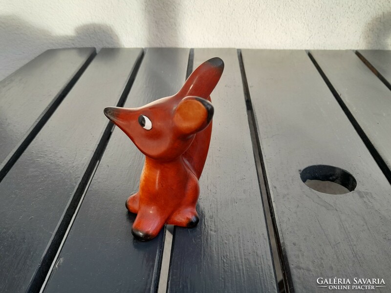 HUF 1 rare art-deco applied art ceramic fox