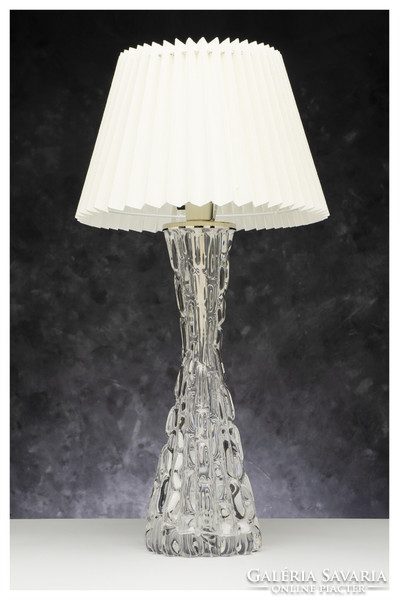 Vintage orrefors crystal glass table lamp from the 60s | carl fagerlund design | rd 1477