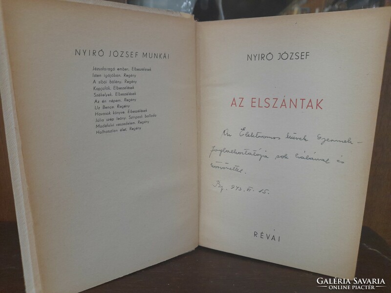 1943 Révai Első Kiadás,Nyirő József,az elszántak Könyv.