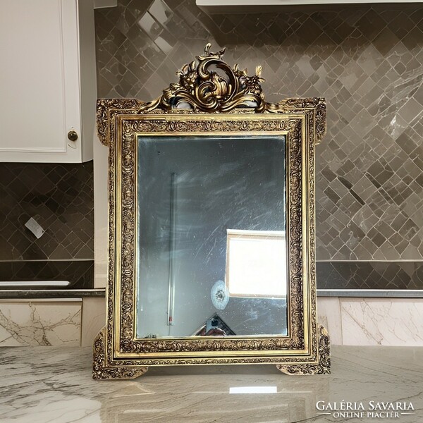 Decorative antique wall mirror 100 x 70 cm