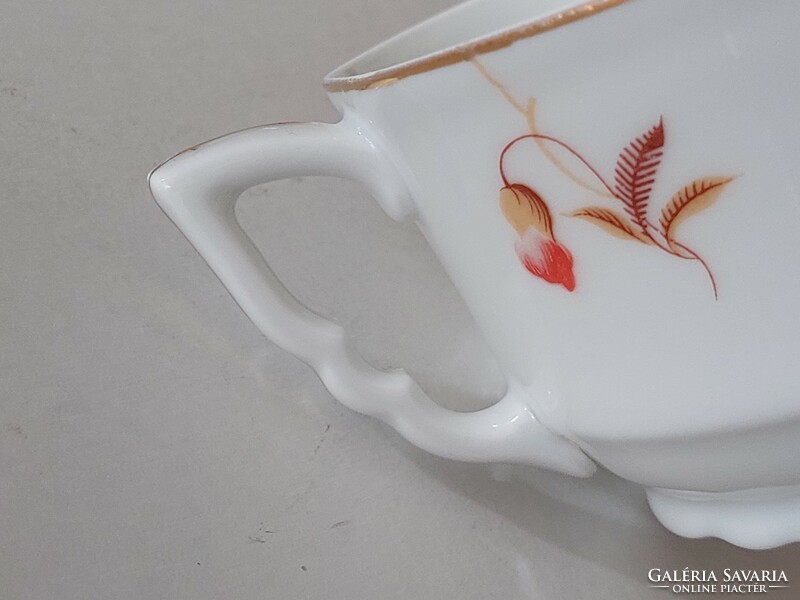 Régi Zsolnay porcelán virágos csésze 1 db