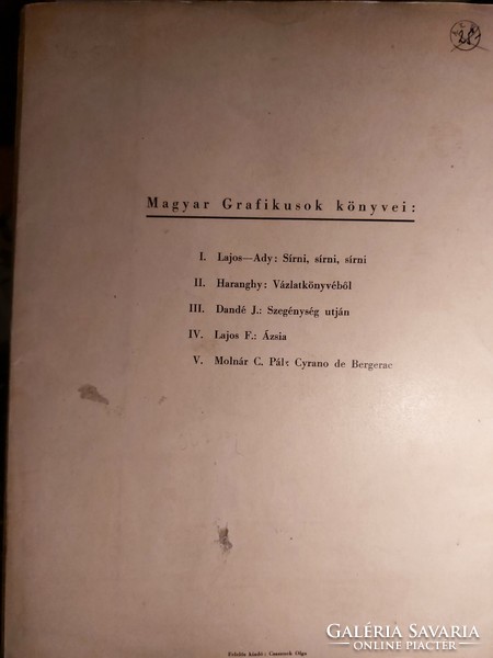 Molnár c. Pál: cyrano de bergerac (works of Hungarian graphic artists v.)