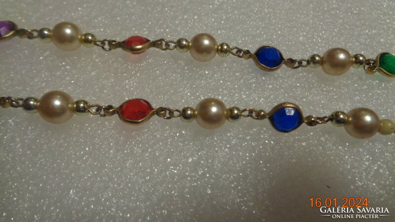 2 bracelets, with beautiful stones, approx. 20 cm