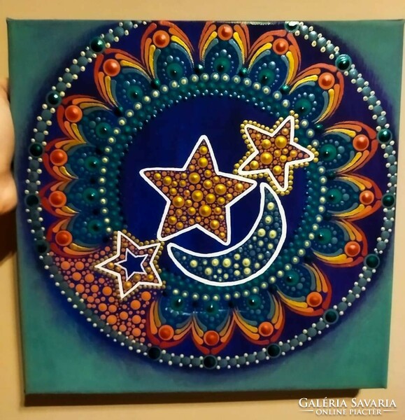 Moon and stars mandala