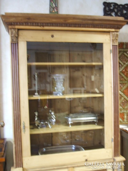 Antique pine display case