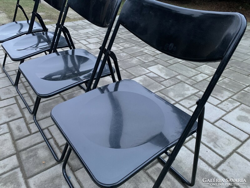 Folding used ikea black chairs 2,500/Pc.
